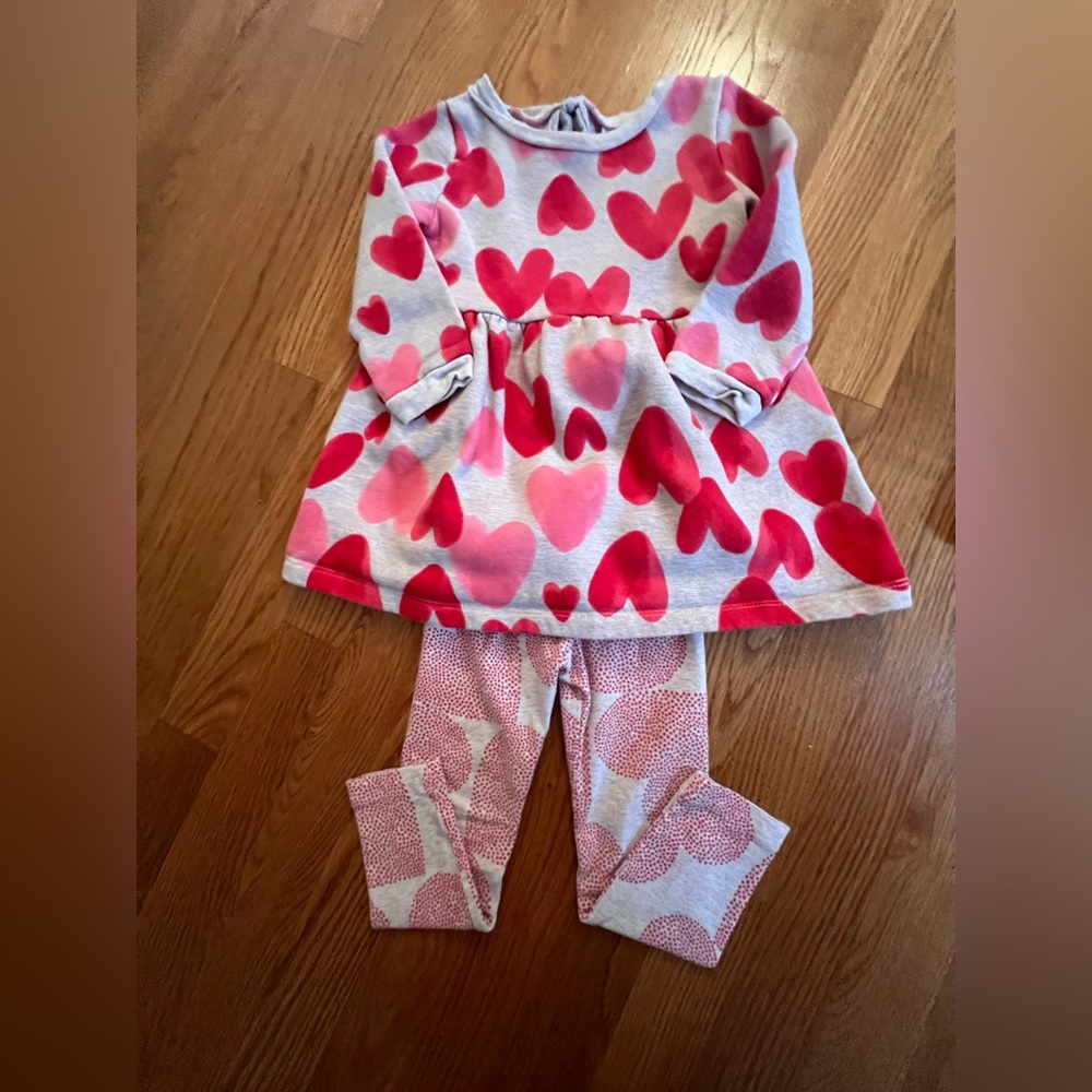 Carter’s two-piece sweater heart top and legging bottoms